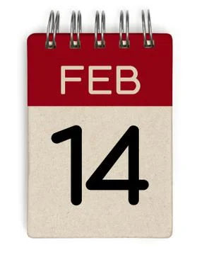 14 feb calendar Stock Illustration