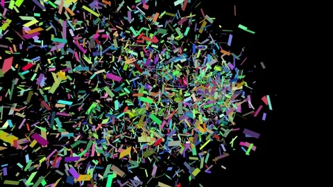 14 Flower Conffetti from left and right to middle nonstop transparent alpha  Stock Footage 104388003