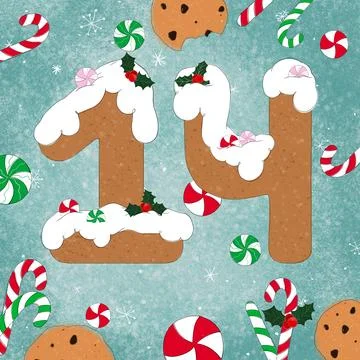 14 gingerbread figure Stock Illustration