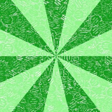 14 green rays background Stock Illustration