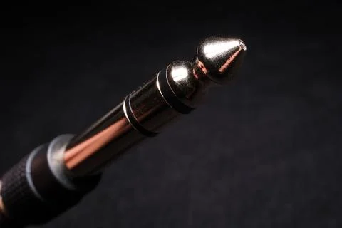 1/4 Inch Audio Jack Macro Close-Up Technology Foto stock
