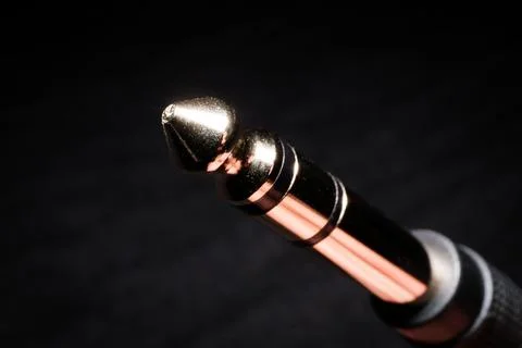 1/4 Inch Audio Jack Macro Close-Up Technology Foto stock