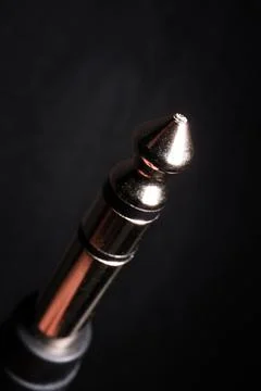 1/4 Inch Audio Jack Macro Close-Up Technology Foto stock