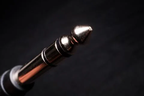 1/4 Inch Audio Jack Macro Close-Up Technology Foto stock