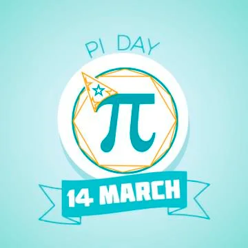 14 March Pi day Stock Illustration