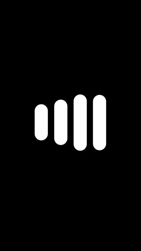 14. Minimal Audio Visualizer AI Input Waveform Animation on Black and White  Stock Footage 314276033