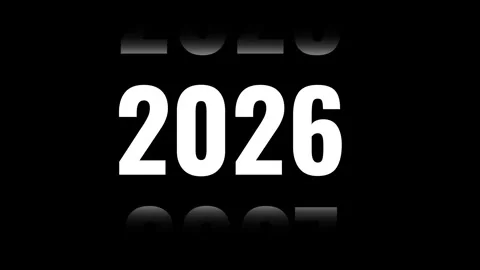 14. New Year 2026 Scroll Animation. Rolling Motion Graphic Happy New Year De Видео 317325247