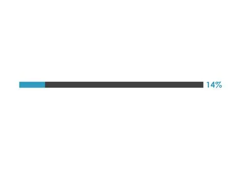 14 Percent loading icon, Progress bar vector illustration Stock Illustration