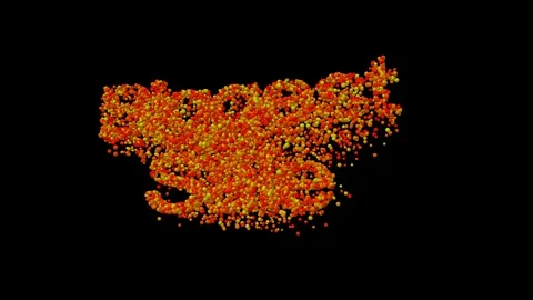 14 Text Animation Formed by Particles Biggest Sale 库存影片 129745112