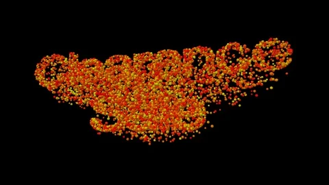 14 Text Animation Formed by Particles Clearance Sale 库存影片 129745151