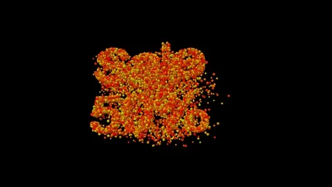 14 Text Animation Formed by Particles Sale 50 库存影片 129745673