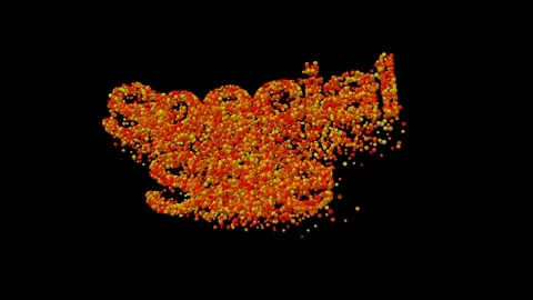 14 Text Animation Formed by Particles Special Sale 库存影片 129745705