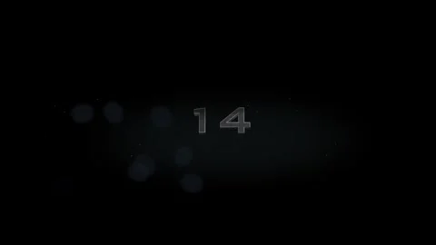 14 title metal text on black alpha channel background Stock Footage 295814093
