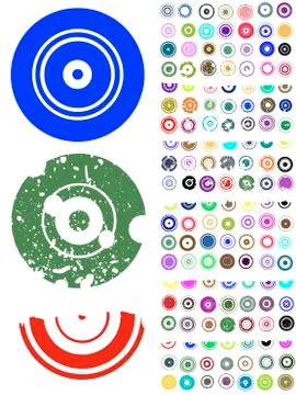 140 Circle Graphic Elements Stock Illustration