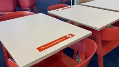 Alternate chairs out of use aboard a Stena Line ferry