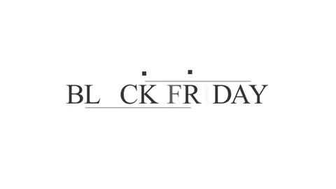 143 Animation Text Digital Glitch Black Friday v3 库存影片 140649720