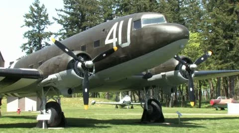 1440 C-47 Plane 스톡 동영상 12658721