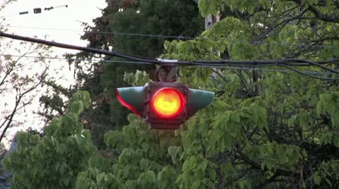 1440 Close Up Traffic Light Stock Footage 11400409