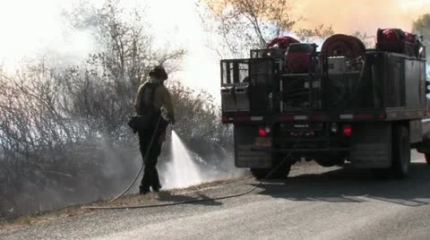 1440 Controlled Burn 35 Video stock 12386854