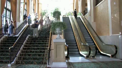 1440 Escalator Time Lapse Stock Footage 11486496