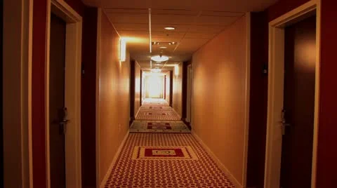 1440 Hotel Hallway Stock Footage 11486491