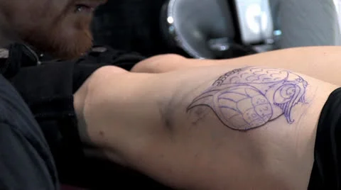 1440 Tattoo 7 Stock Footage 23033374