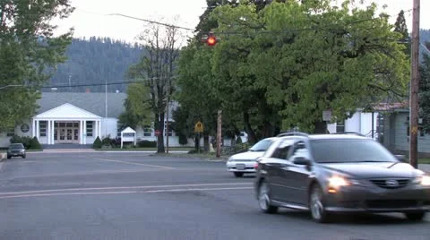 1440 Traffic at Stop Light Stock-Footage 11400741