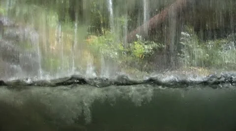 1440 Waterfall Under Water Stock Footage 12431459