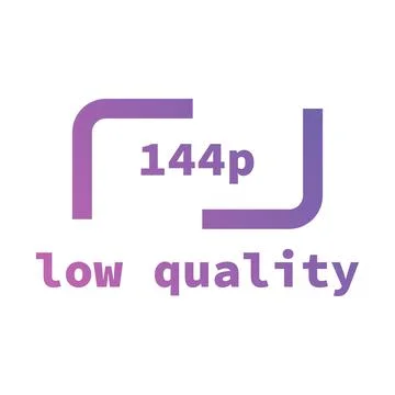 144P Low Quality video frame icon design vector Illustrazione stock