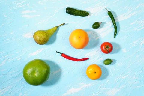 Vegan  food.  Healthy  diet  concept.  Fruits,  vegetables,  blue  background  a  flatlay xkwx healthy,  food,  fresh,  vegetable,  vegan,  organic,  background,  diet,  top,  view,  flat,  lay,  fruit,  table,  kitchen,  vegetarian,  raw,  market,  natural,  delicious,  ingredient,  feijoa,  concept,  blue,  frame,  nutrition,  produce,  veg,  lifestyle,  vitamin,  cucumber,  fiber,  grocery,  friendly,  groceries,  supermarket,  flatlay,  many,  tomato,  flat  lay,  ecological,  pear,  blue  background,  chili  pepper,  grapefruit,  tangerine,  citrus  sweet