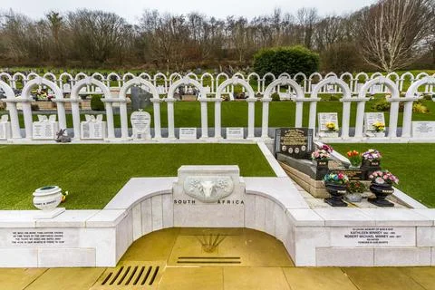 Aberfan, Wales Disaster Memorial Garden, detail, on February 17 2019 in UK, portrait. xkwx Editorial, Grave, Cemetery, Graveyard, arch, burial, churchyard, Aberfan, Disaster, Memorial Garden, path, Pantglas, Junior, School, NCB, Coal, Slurry, remembrance, Merthyr Tydfil, quiet, reflection, peace, monument, symbol, memory, death, welsh, children, teacher, scandal, portrait, tip, at rest, tidy, landscape, detail, wide angle