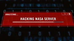 Hacking Digital Technology Software Concept - Breaching NASA Server and Stealing