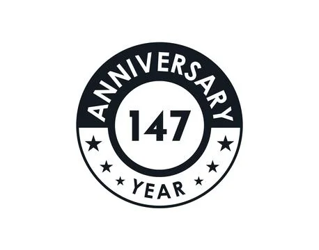 147 years anniversary badge vector design Stock Illustration