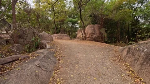 14.8.2026: Scenic Pathway Through Rocky Landscape,Mama Vagne Pahar, Birbhum, WB Vídeo Stock 343734891