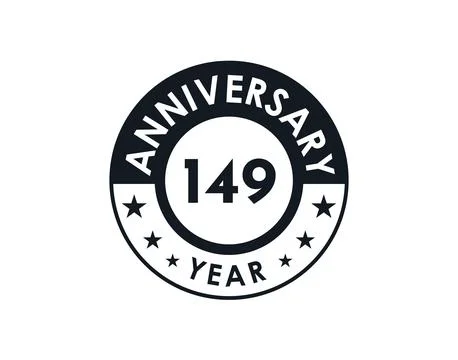 149 years anniversary badge vector design Stock Illustration