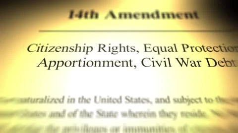 14th Ammendment - Citizenship Rights 1 Video stock 342773996