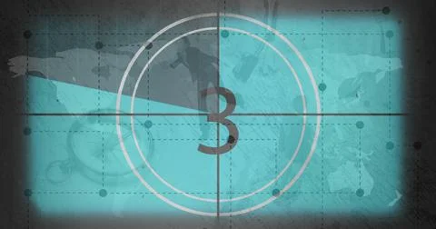 15 to 0 countdown against grey background 4k Foto stock