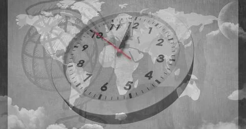 15 to 0 countdown against grey background 4k Foto stock