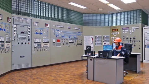 15 0486 ch2 EngineerApproachesPanel Stock Footage 105459667