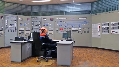 15 0496 EngineerApproachesPowerSupplyShield Stock Footage 105461059