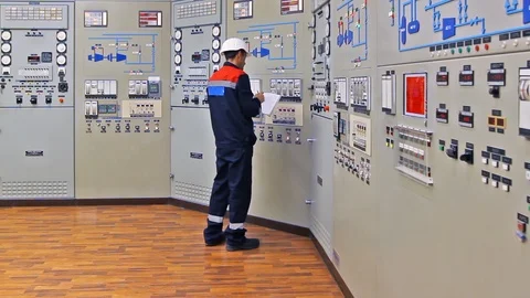 15 0504 ch2 EngineerGoesAndWritesLogs Stock Footage 105461672