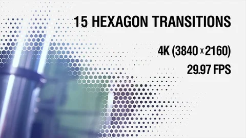 15-in-1 (4K) Hexagon Transition vol.2 Stock Footage 70129138