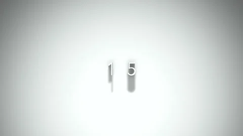 15 3D title animation with shadows on a white background Stock Footage 296781364