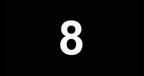 15. 4K Resolution. Countdown of 15 seconds, with black background Stock Footage 235912787