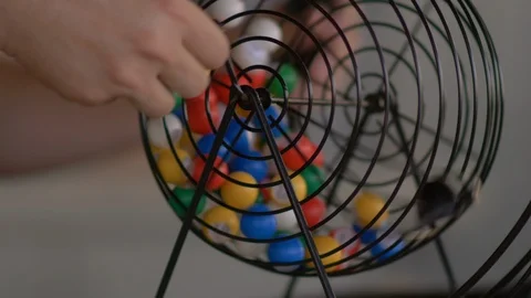 15 Bingo Cage Spining Stock Footage 97641761