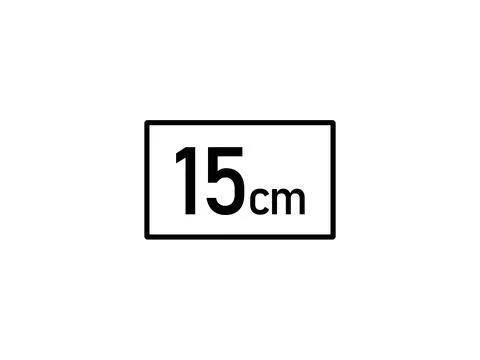 15 centimeters icon vector illustration, 15cm size Ilustração Stock
