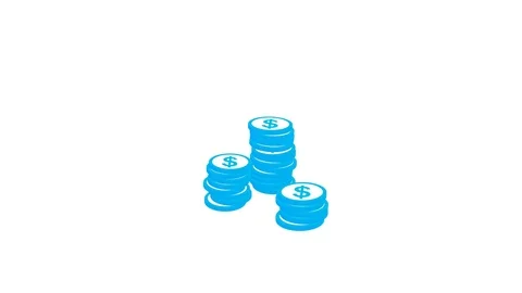 15 Coins Falling Stock Footage 78479413