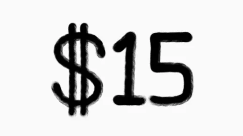15 Dollar Hand Drawn Animation For Finance Currency Money Business Concept Stock Footage 303754882