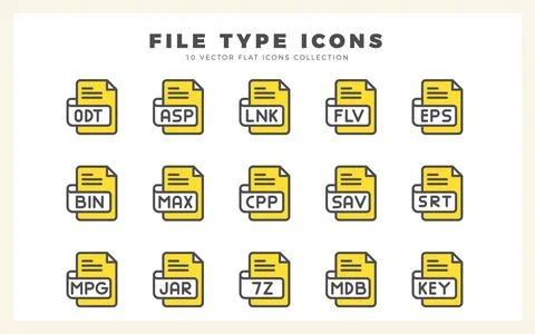 15 File Type Two Color icon pack. vector illustration. Stock Illustration