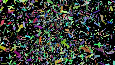 15 Flower Conffetti from left and right to middle nonstop alpha transparent Stock Footage 104388005